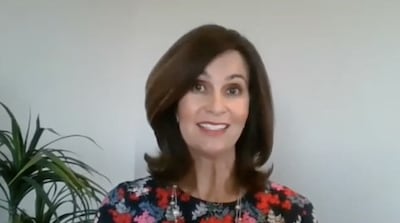 A irmã Lisa L. Harkness participa do evento de Irmã para Irmã em destaque durante o evento da Conferência da BYU para as Mulheres 2020 na sexta-feira, dia 1º de maio de 2020.
