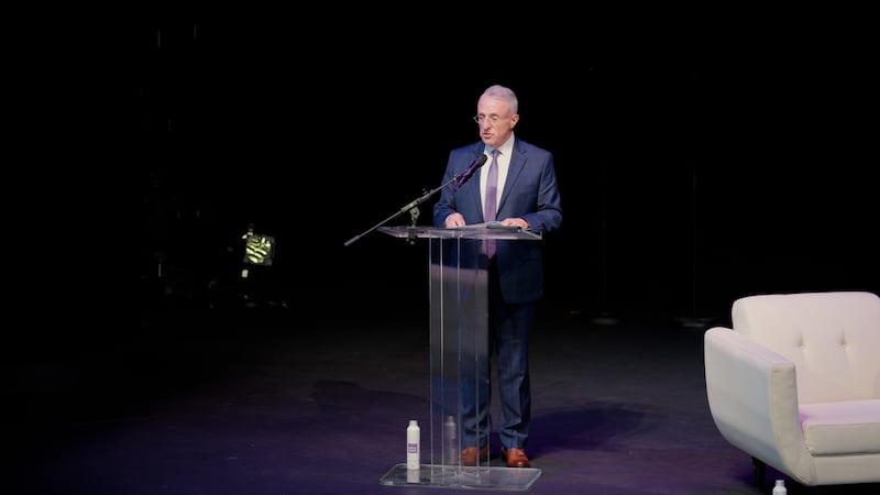 Elder Ulisses Soares of the Quorum of the Twelve Apostles speaks at the 2026 Forum on Faith at New York University's Skirball Center For The Performing Arts in Greenwich Village on Wednesday, Oct.14, 2026, in New York City.