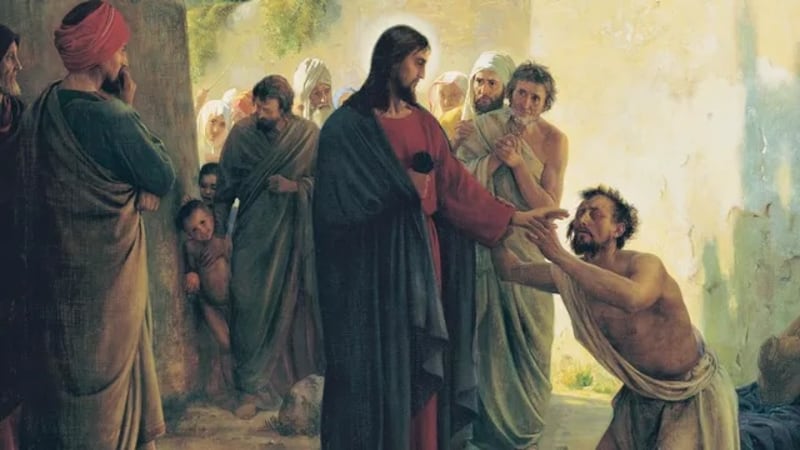 "A Cura do Homem Cego" é de Carl Heinrich Bloch.