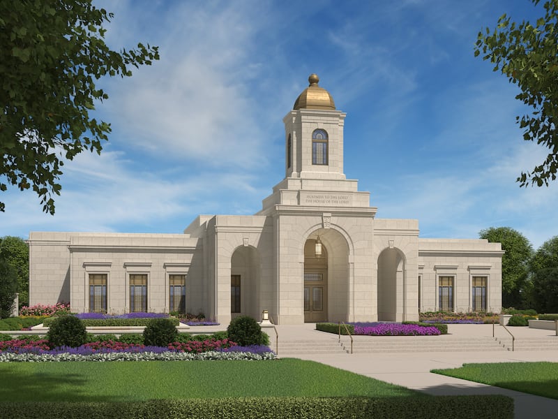 Uma ilustração do Templo de Norfolk Virginia.