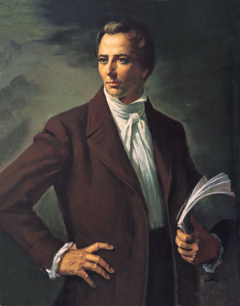 Um retrato de Joseph Smith pelo artista Alvin Gittins.