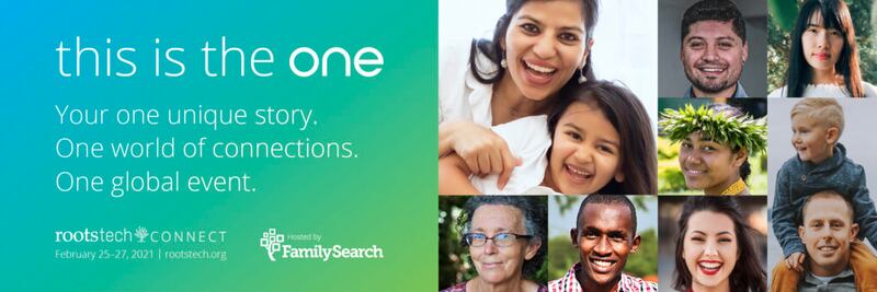 A RootsTech Connect será realizada de 25 a 27 de fevereiro de 2021. O evento é inteiramente virtual e completamente grátis.