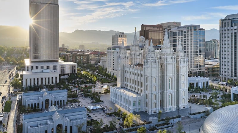 O Templo de Salt Lake se localiza na Praça do Templo em Salt Lake City na terça-feira, 15 de setembro de 2026.