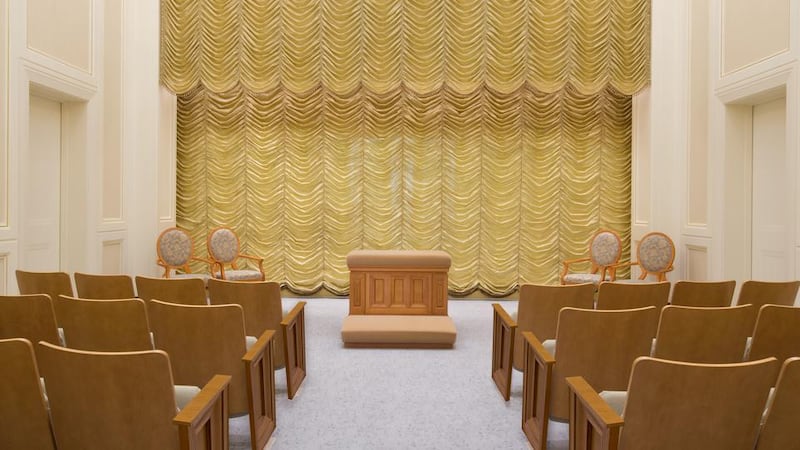 An instruction room in the Manaus Brazil Temple.