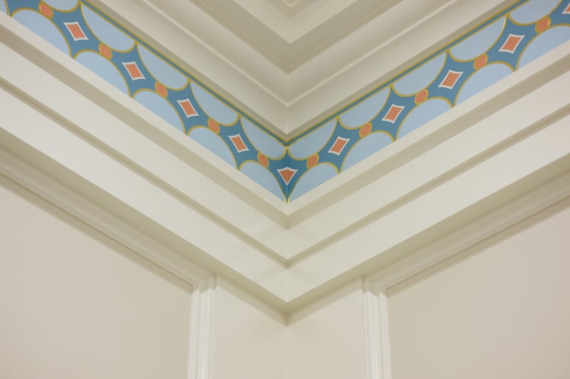 Um design do interior do Templo de Cleveland Ohio.