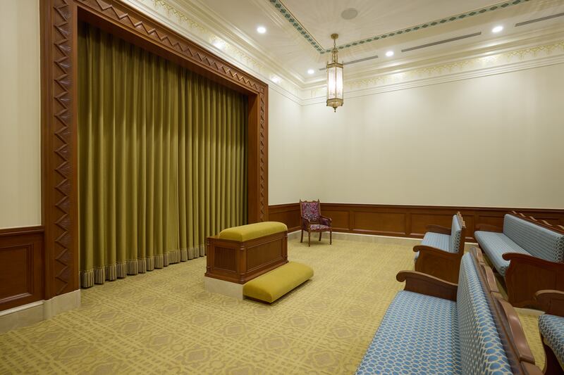 Uma sala de instruções do Templo de Bacolod Filipinas.