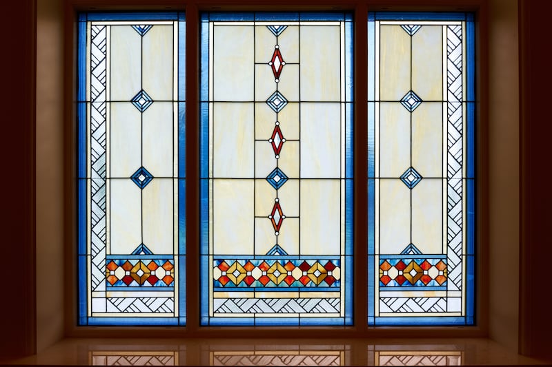 Art glass windows of the San Pedro Sula Honduras Temple.