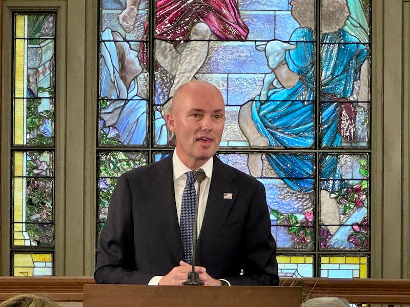 O Gov. Spencer Cox fala no evento de mídia de A Igreja de Jesus Cristo dos Santos dos Últimos Dias terça-feira, 1º de setembro de 2026, em Salt Lake City.