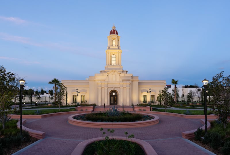 O Templo de San Luis Potosí México ao entardecer.