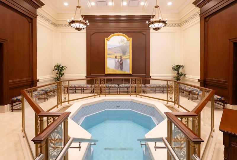 O batistério do Templo de San Luis Potosí México.