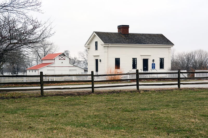 Casa de Hiram e Sarah Kimball em Nauvoo, Illinois, onde Joseph, Emma e outros casais passaram o Natal de 1842.