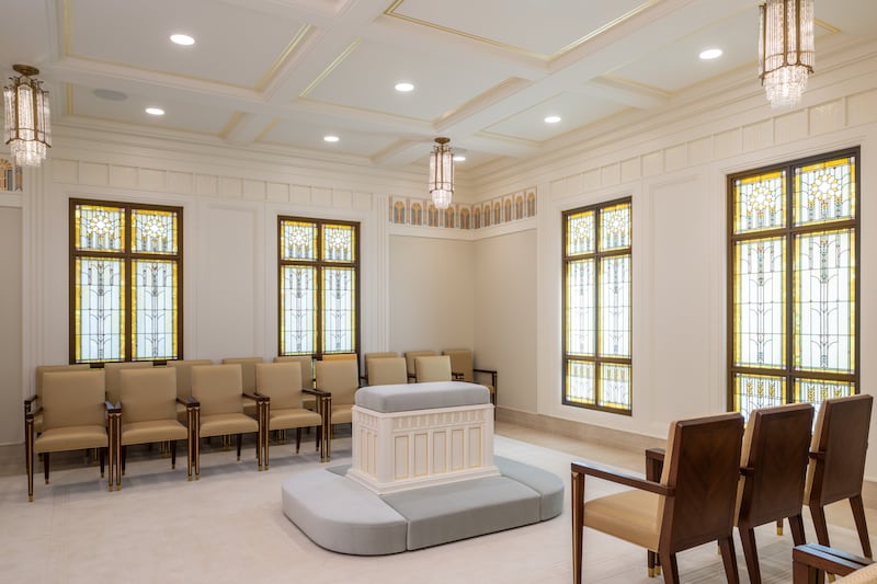 Uma sala de selagem dentro do Templo de Wichita Kansas.