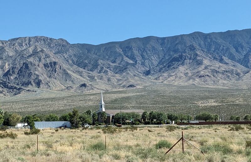 Capela de A Igreja de Jesus Cristo dos Santos dos Últimos Dias em Littlefield, Arizona, em 12 de outubro de 2023.