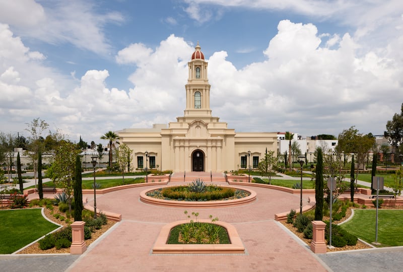 Os terrenos do Templo de San Luis Potosí, México.