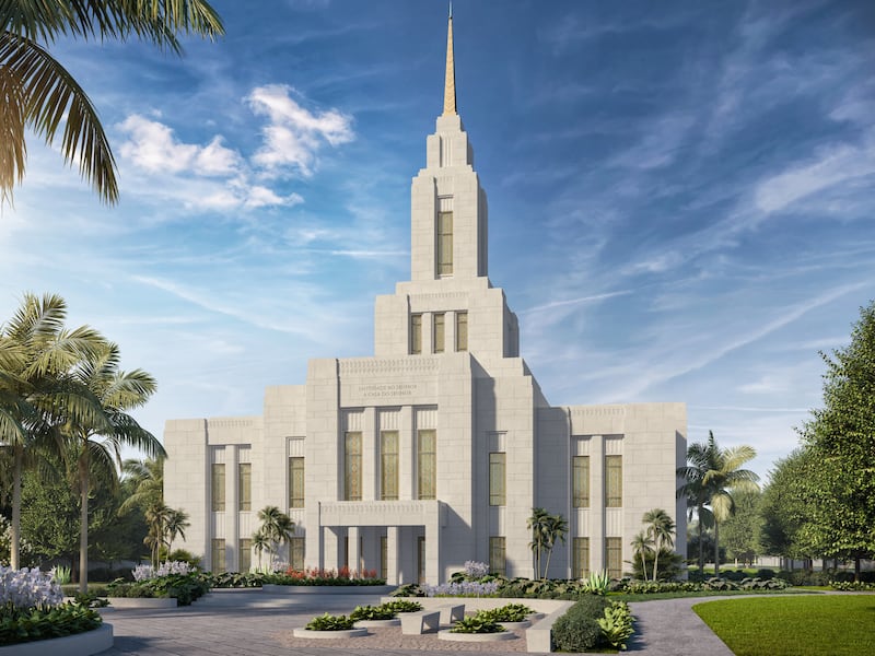 Ilustração do exterior do Templo de Maceió Brasil.
