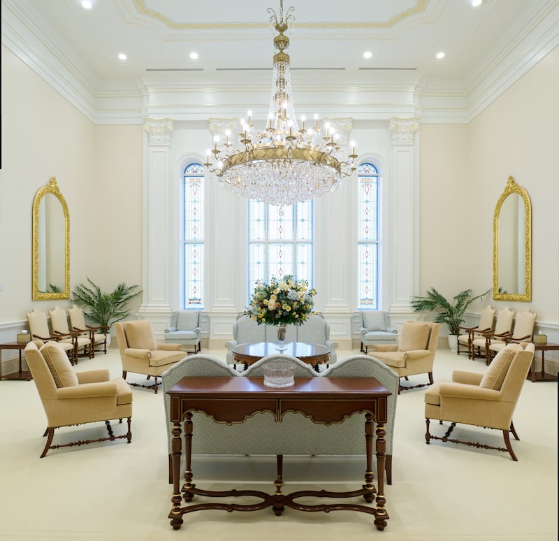 Celestial room of the San Pedro Sula Honduras Temple.