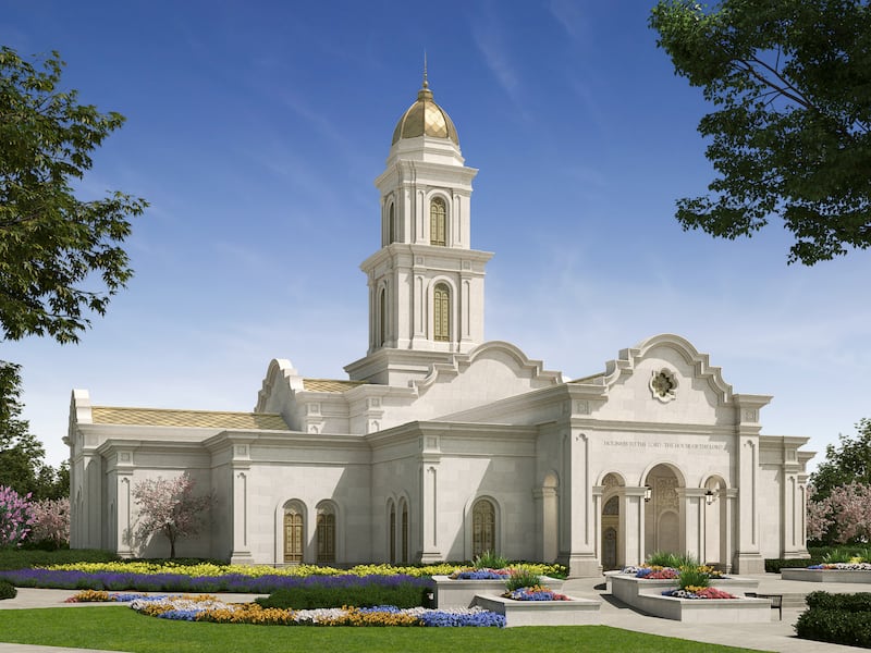 Uma ilustração do Templo de Fort Worth, Texas.