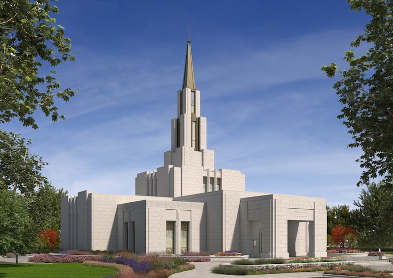 Ilustração do Templo de Victoria, Colúmbia Britânica.