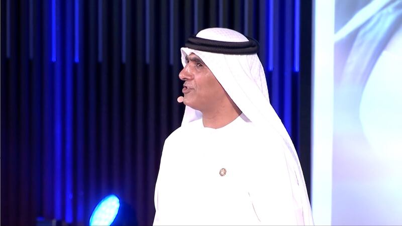 Sua Alteza Xeique Salem bin Sultan bin Saqr Al-Qasimi, durante uma palestra de destaque em um vídeo, publicado na conferência da RootsTech 2023, em 2 de março de 2023.