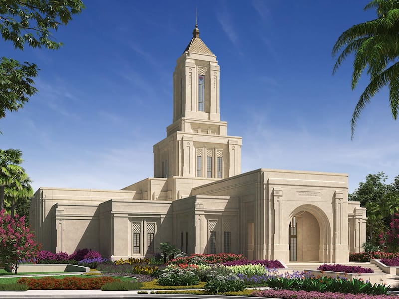 Exterior rendering of the Jacksonville Florida Temple.