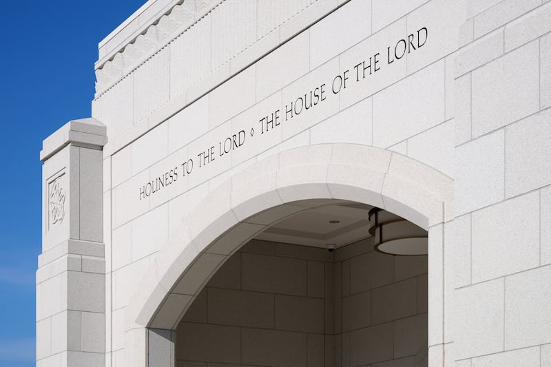 A ilustração do exterior do Templo de Willamette Valley Oregon.