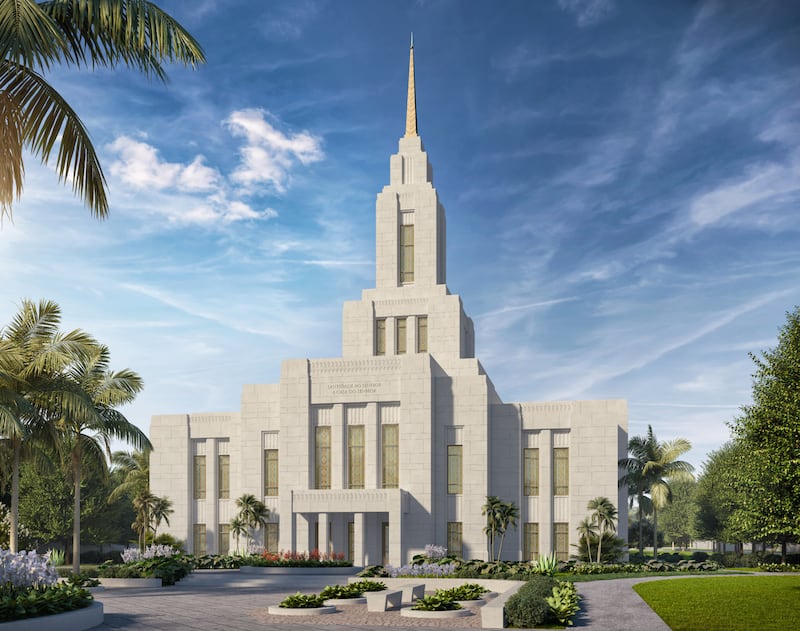 Ilustração do exterior do Templo de Maceió Brasil.