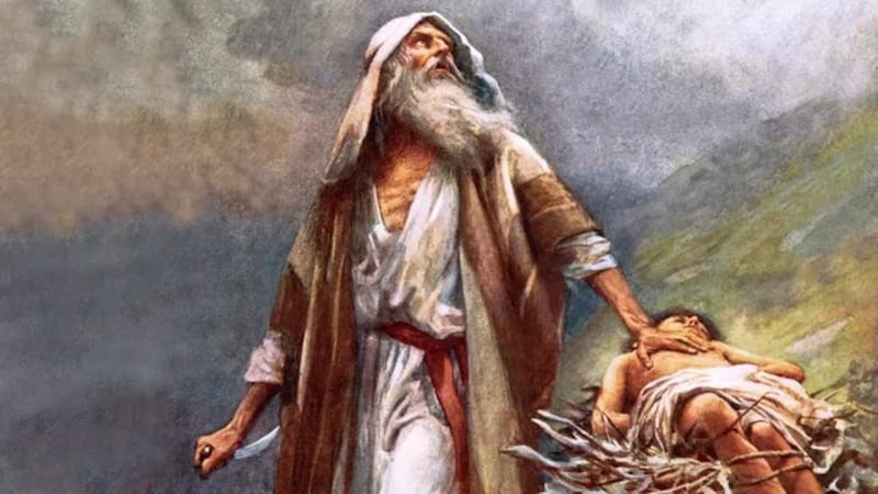 \"Abraham and Isaac\" é de Harold Copping.