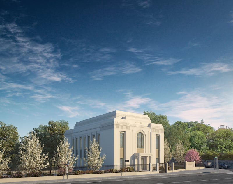 Uma ilustração do exterior do Templo de Viena Áustria.