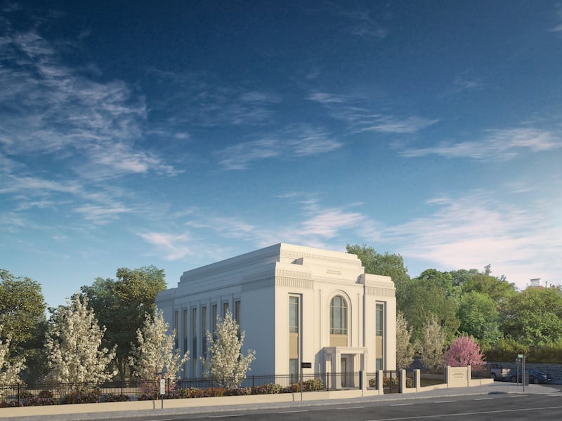Uma ilustração do exterior do Templo de Viena Áustria.