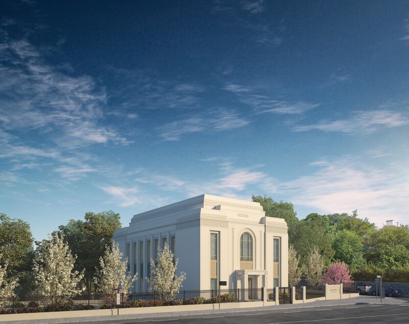 Uma ilustração do exterior do Templo de Viena Áustria.