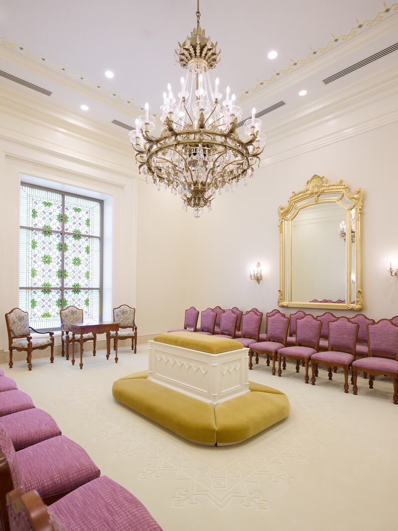 Uma sala de selamento do Templo de Bacolod, Filipinas.