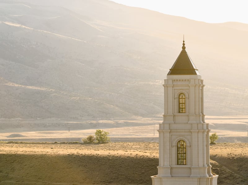 A torre no topo do Templo de Cody Wyoming.