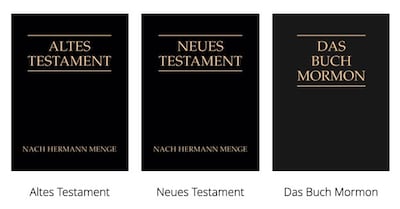 A Igreja publicou em formato digital a versão do domínio público de 1939 da tradução em alemão de Menge.