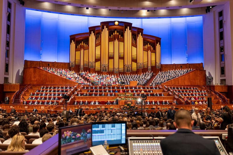 A sessão da tarde de sábado da 192ª Conferência Geral Semianual de A Igreja de Jesus Cristo dos Santos dos Últimos Dias em Salt Lake City, no sábado, 1º de outubro de 2022.