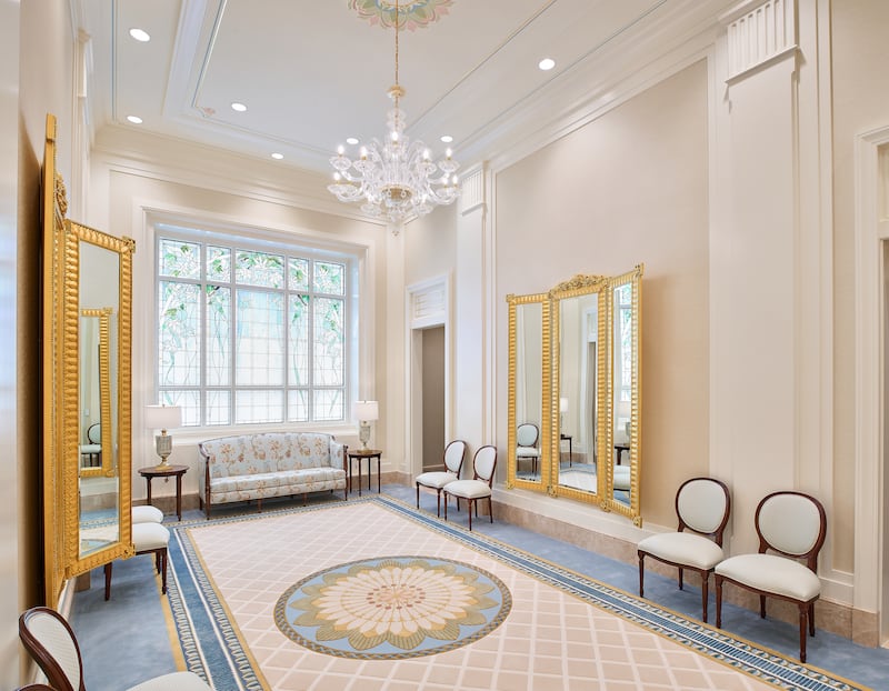 A sala da noiva do Templo de Lindon Utah.