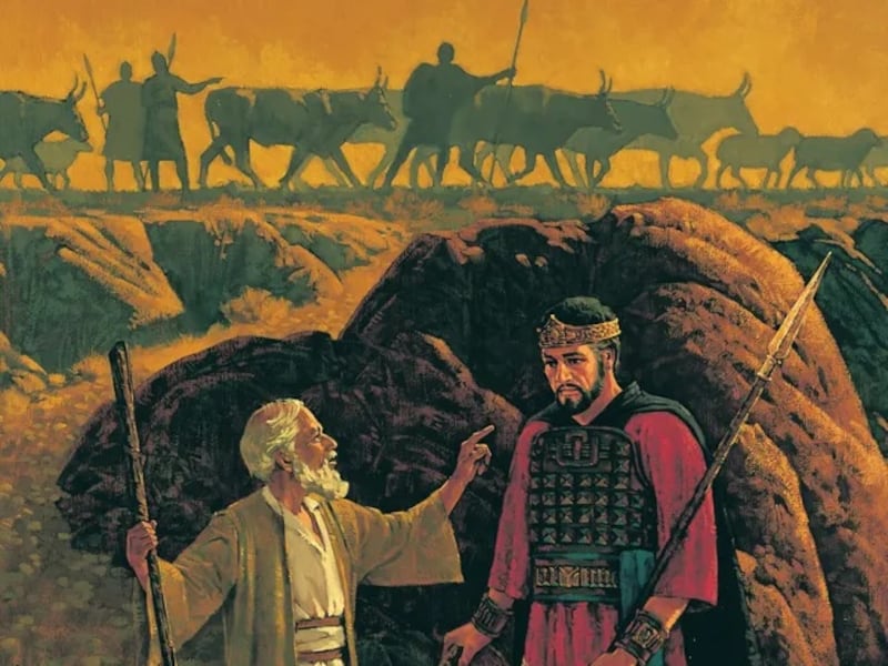 "Samuel Instructing Saul" is by Ted Henninger.