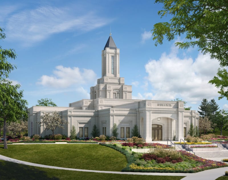 Ilustração do exterior do Templo de Grand Junction Colorado.