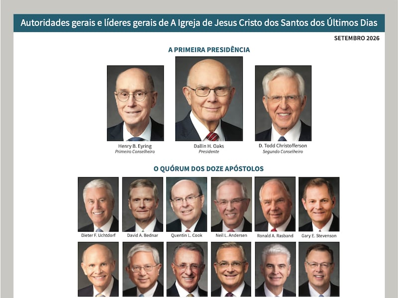 O quadro de setembro de 2026 das autoridades gerais e oficiais gerais de A Igreja de Jesus Cristo dos Santos dos Últimos Dias inclui a nova presidência geral da Primária e outras mudanças na liderança, realizadas na conferência geral de abril de 2026.