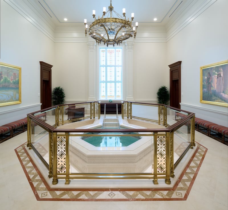 Baptistry of the San Pedro Sula Honduras Temple.