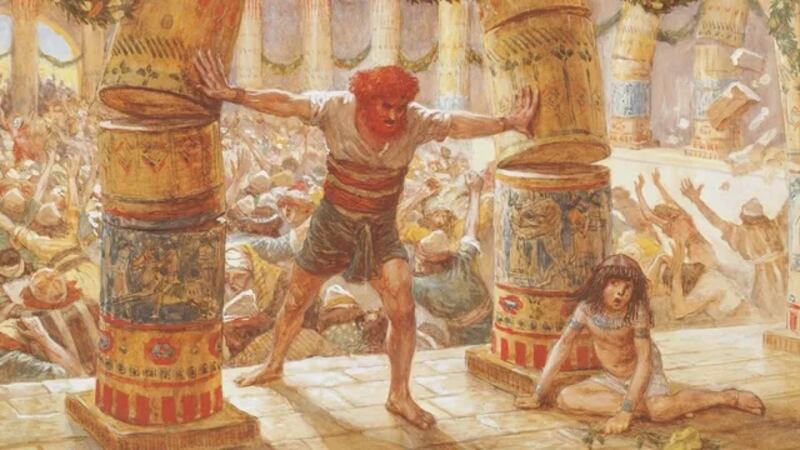 "Samson Destrói as Colunas" é de James Tissot e outros.