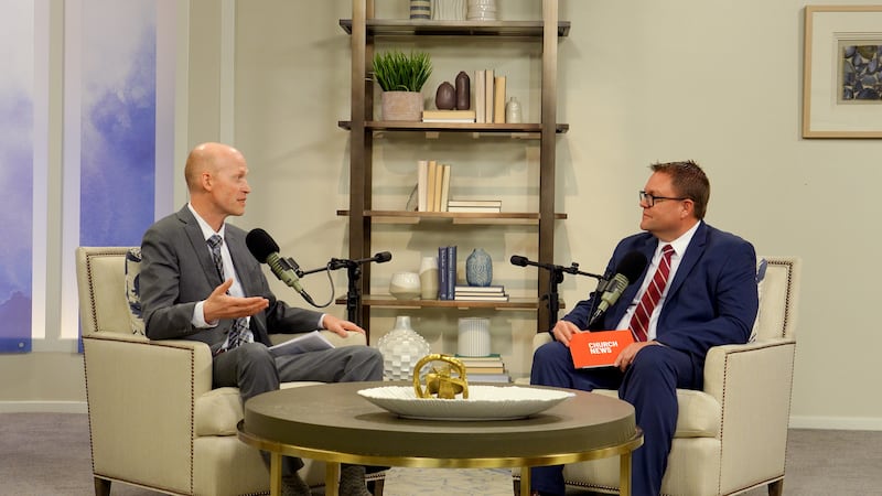 Justin Dyer e Ryan Jensen falam juntos no episódio do podcast Church News lançado na terça-feira, 9 de junho de 2026.