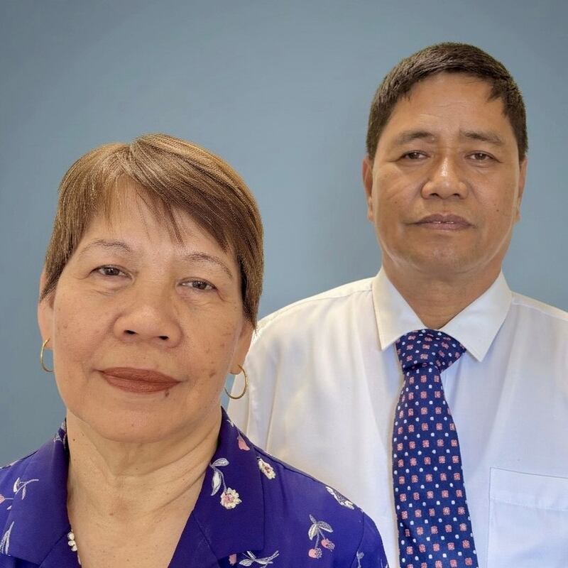 Romeo A. Campos e Olivia Salamanca Campos, que servirão como presidente e companheira da nova Missão Filipinas Puerto Princesa a partir de julho de 2026.