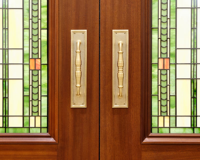 Portas no interior do Templo de Cody, Wyoming.