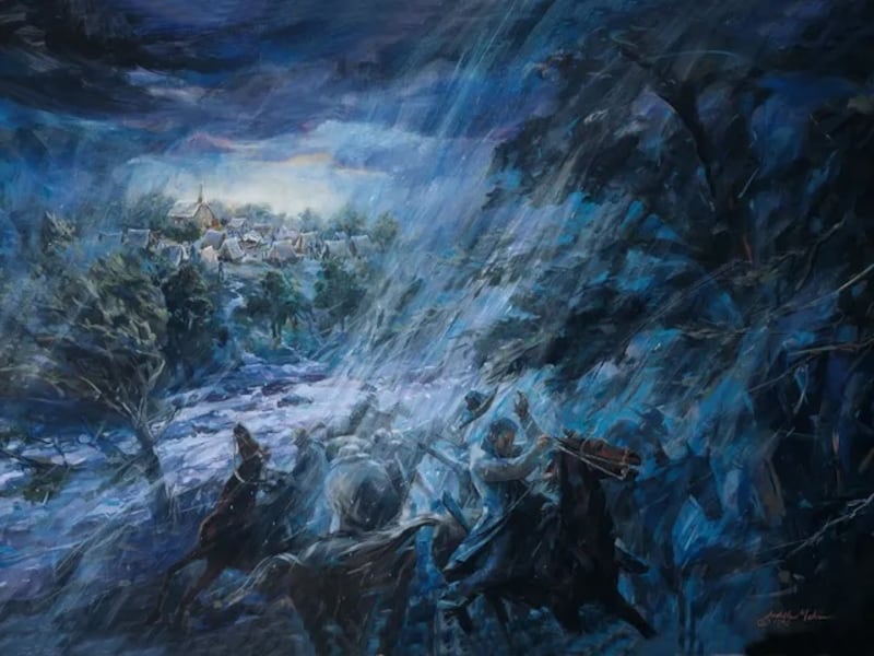 "Zion’s Camp (Zion’s Camp at Fishing River)" é de Judith A. Mehr.