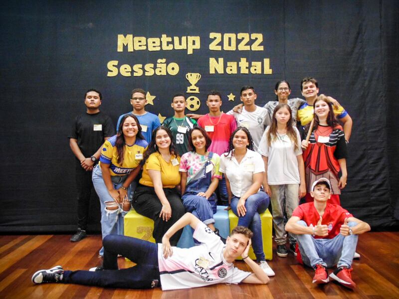 O grupo de Marylicia Cardoso no MeetUp em Natal, Brasil, em 2 de novembro de 2022.