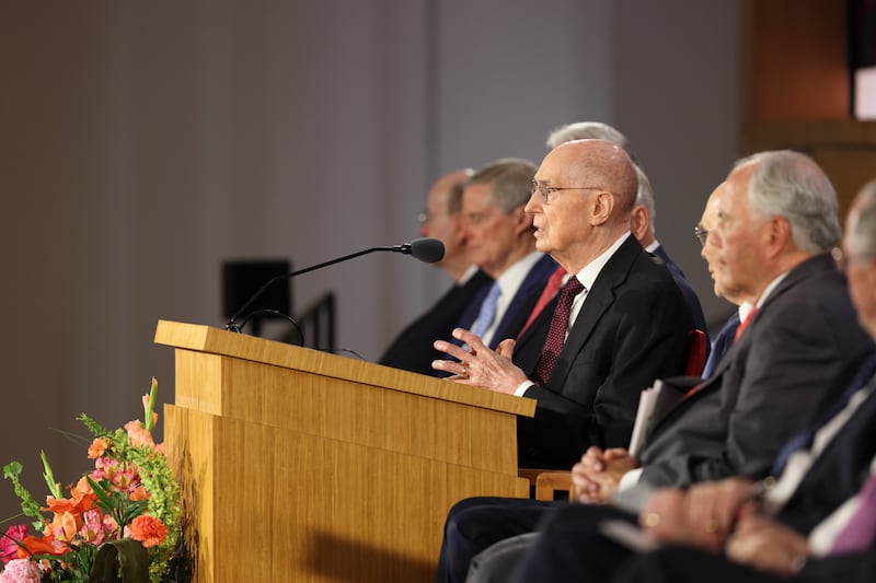 O presidente Henry B. Eyring discursa no Seminário para Novos Líderes de Missão de 2026.