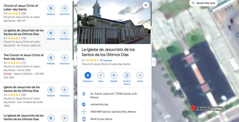 Exemplo das informações da capela que podem ser editadas com uma nova ferramenta, anunciada na quinta-feira, 12 de janeiro de 2023.