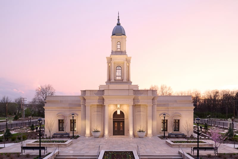 O Templo de Cleveland Ohio ao amanhecer.