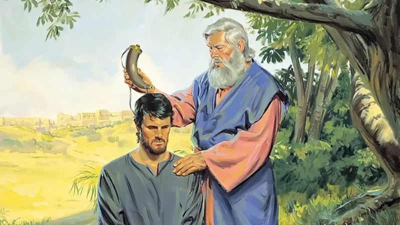 "Ilustração de Samuel Ungindo Saul" é de P. Mann.