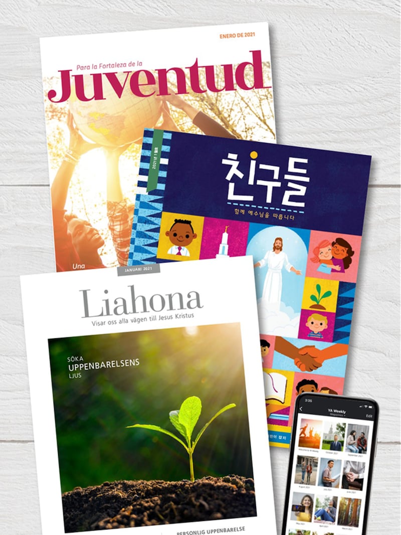 As três revistas produzidas por A Igreja de Jesus Cristo dos Santos dos Últimos Dias são a Liahona, Para a Força da Juventude e a Amiga.
